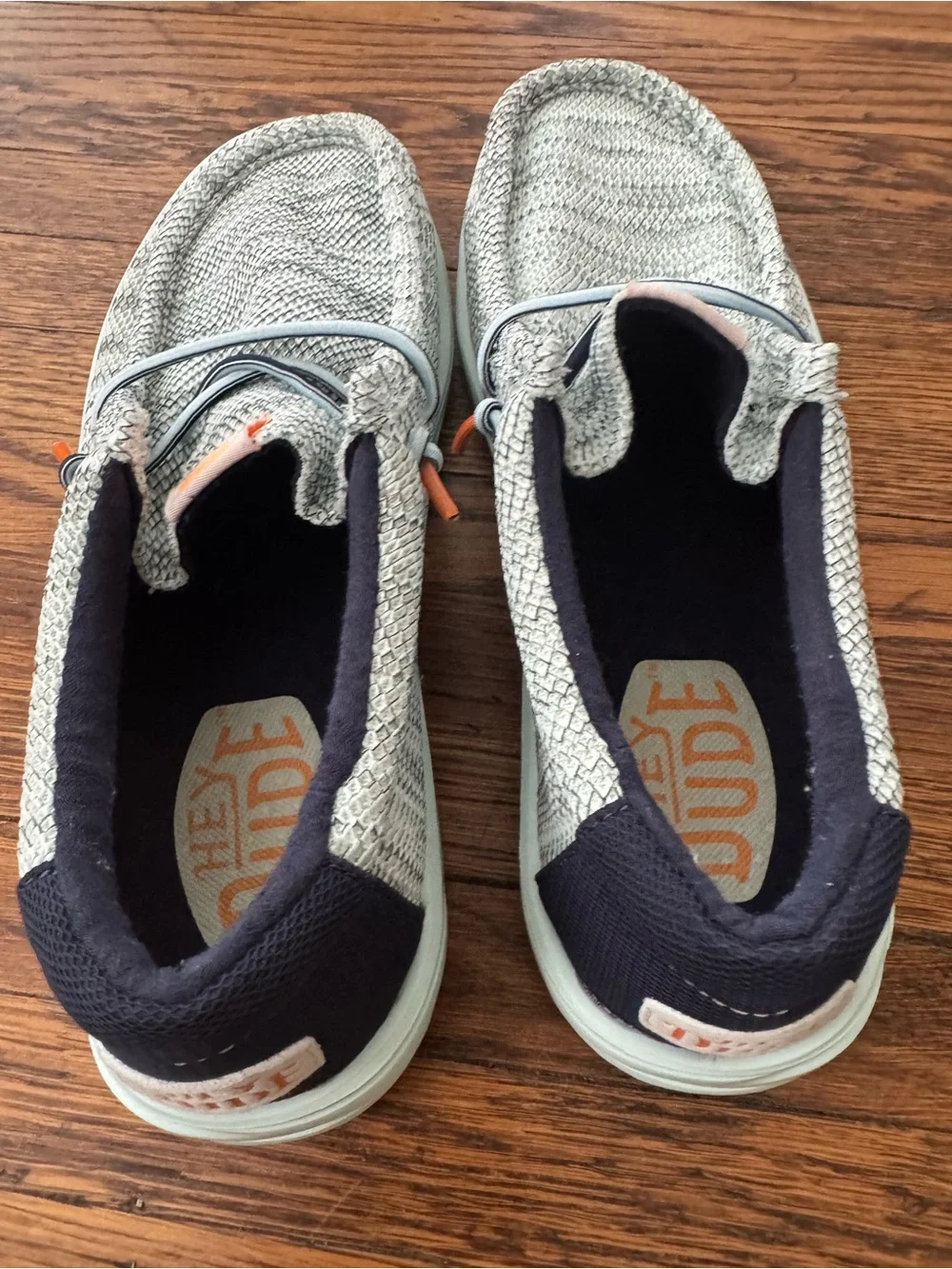 Hey Dude Men’s Wally H2O Mesh Shoes Sky Blue Loafers Hey Dude Light Gray